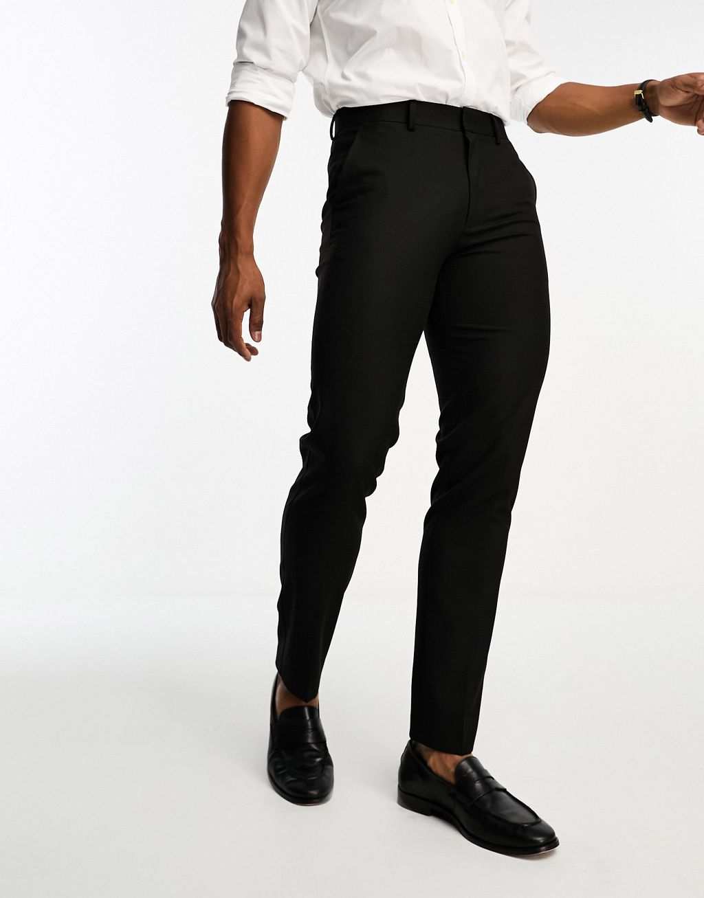 Черные узкие элегантные брюки ASOS DESIGN