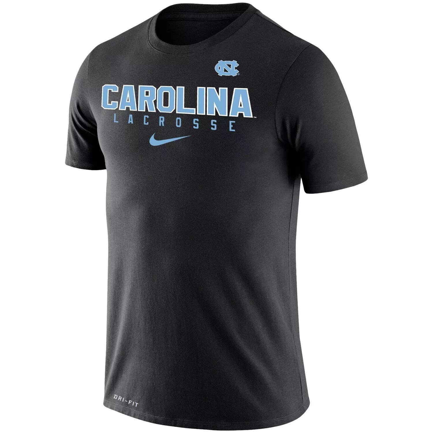 

Мужская черная футболка North Carolina Tar Heels Lacrosse Legend 2.0 Performance Nike, Черный