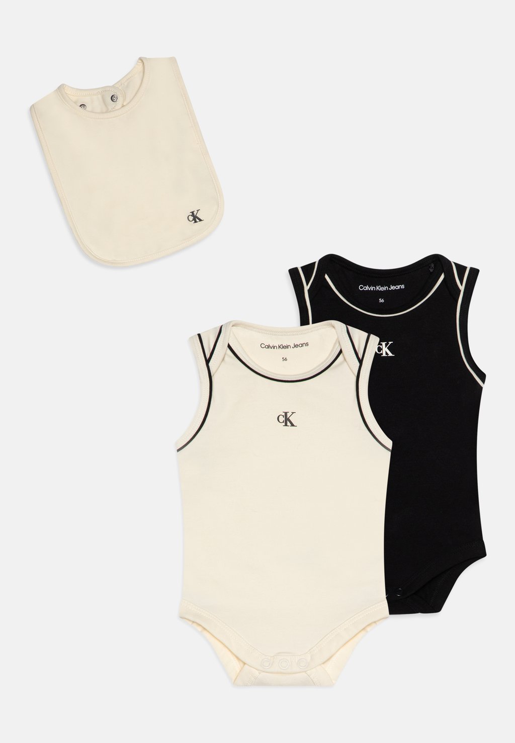 

Боди BABY MONOGRAM GIFTPACK UNISEX SET Calvin Klein Jeans, цвет papyrus/black