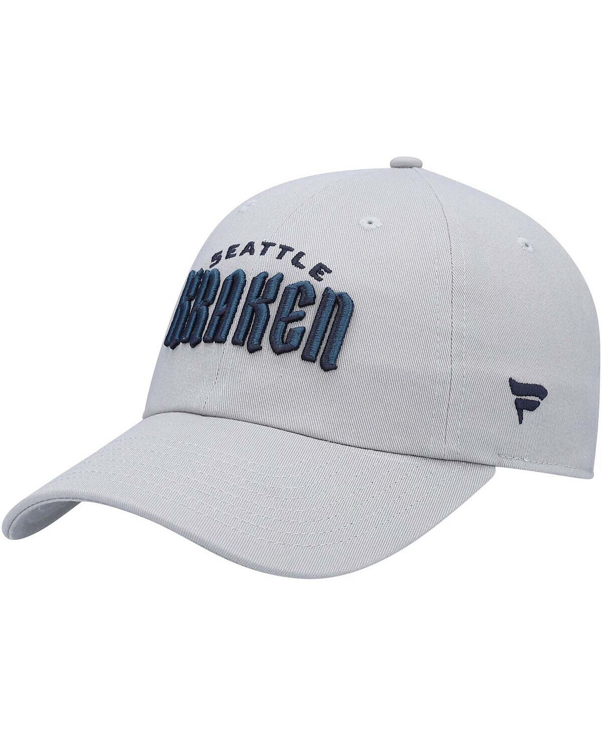 

Мужская серая регулируемая шляпа Seattle Kraken Wordmark Fanatics