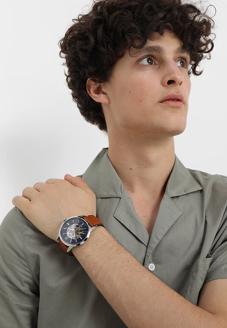 

Часы 48Mm Townsman Fossil, цвет braun