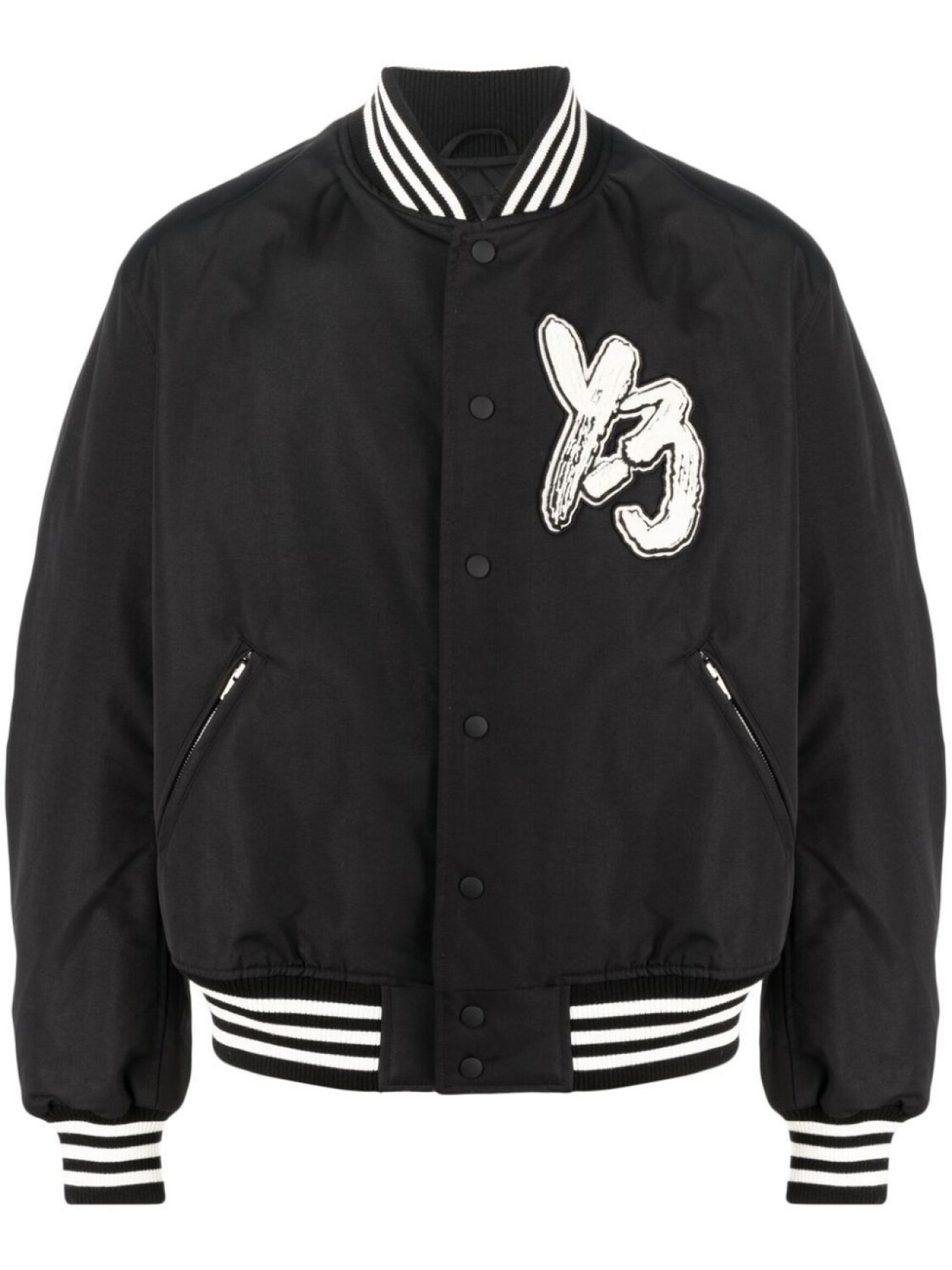 

Y-3 бомбер с нашивкой-логотипом, черный