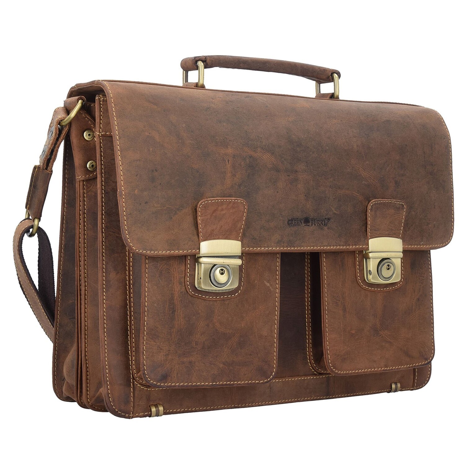 

Сумка Greenburry Vintage Aktentasche Leder 40 cm, коричневый