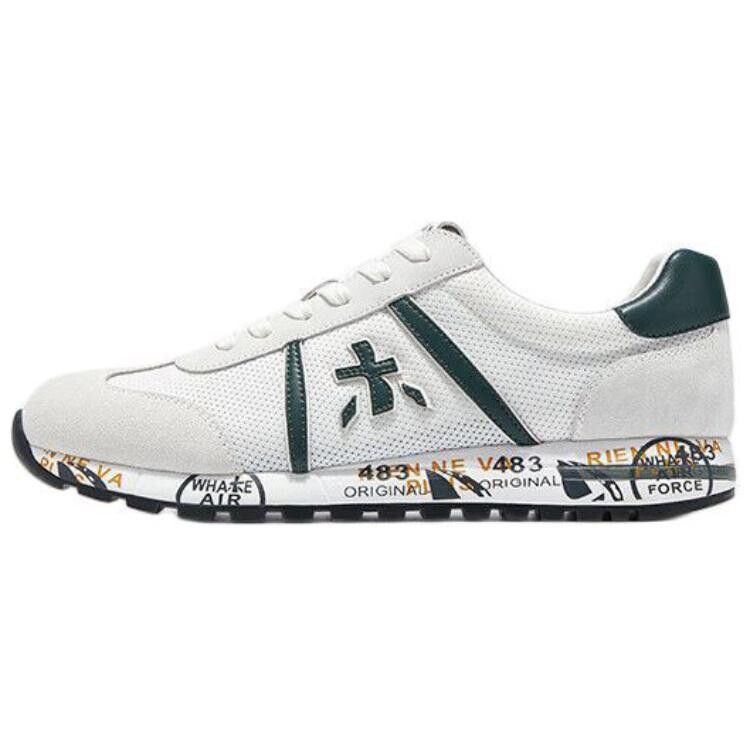 

Кроссовки Premiata Lifestyle Shoes Unisex Low-top, белый/темно-зеленый