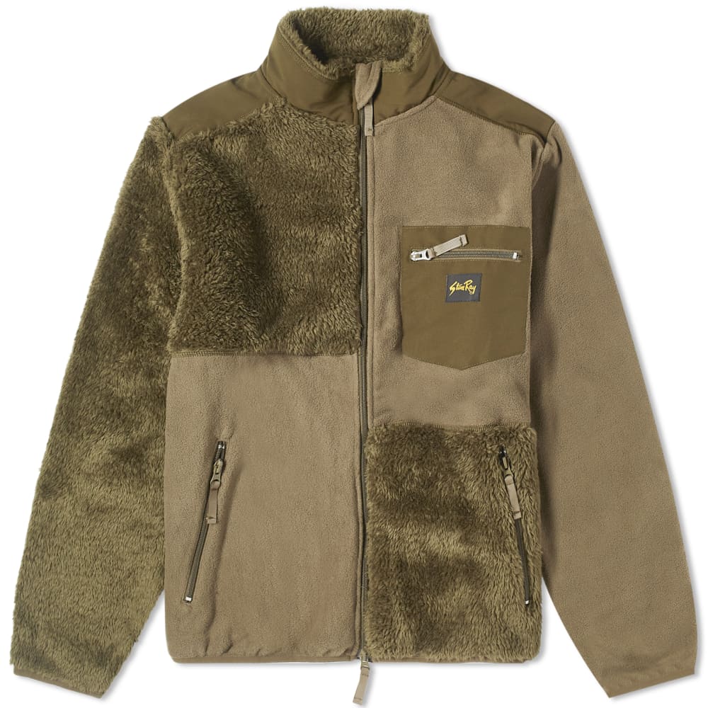 мужская демисезонная куртка stan ray winter barn coat оливковый размер m Флисовая куртка Stan Ray в стиле пэчворк, оливковый