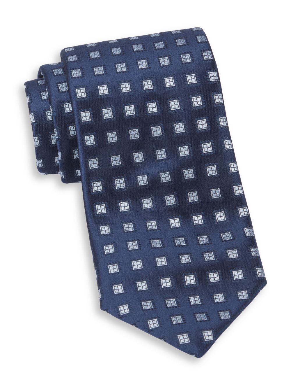 Аккуратный ромбовидный шелковый галстук Charvet, синий классический шелковый галстук charvet синий