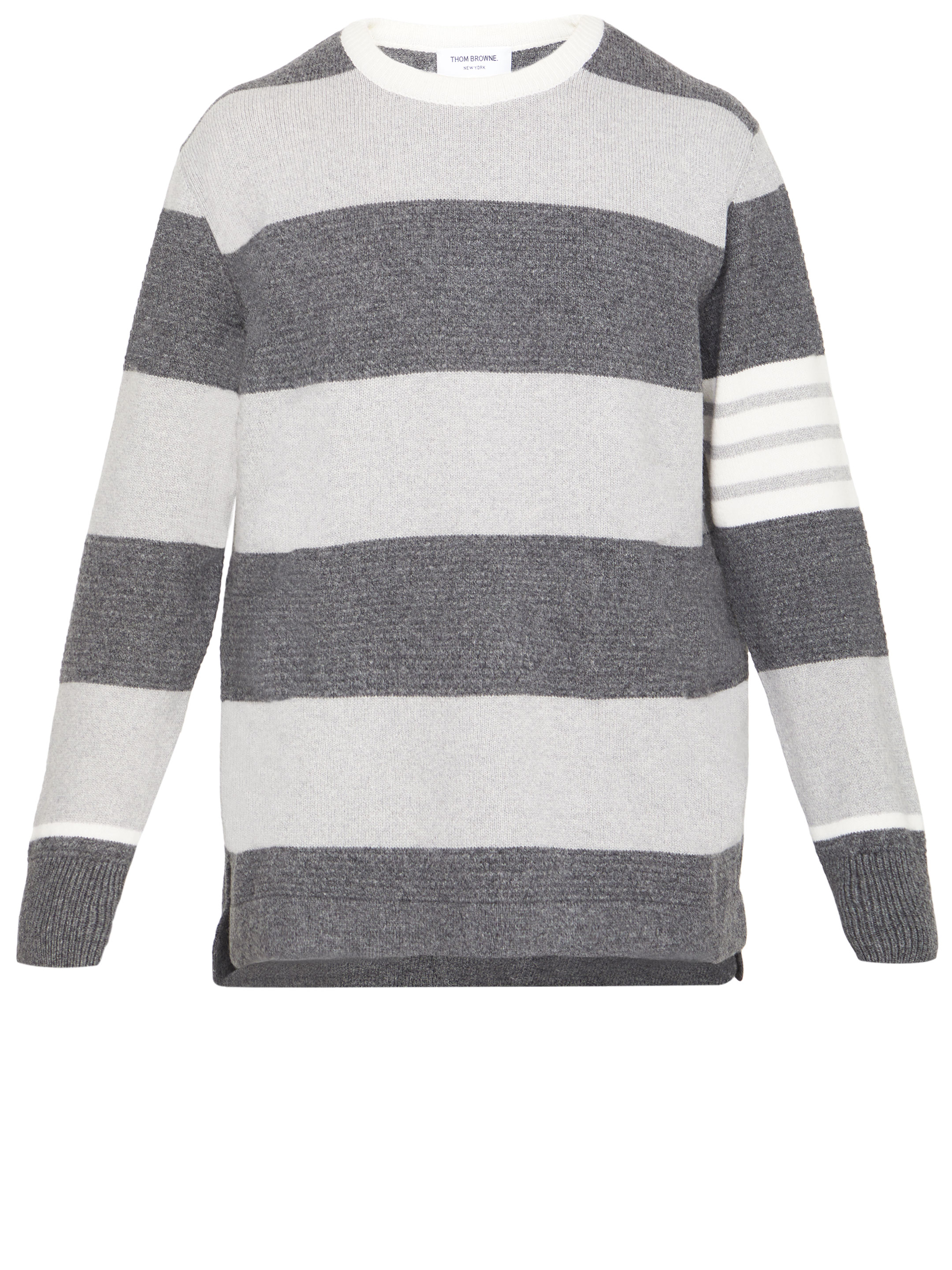 Джемпер Thom Browne Striped wool, серый