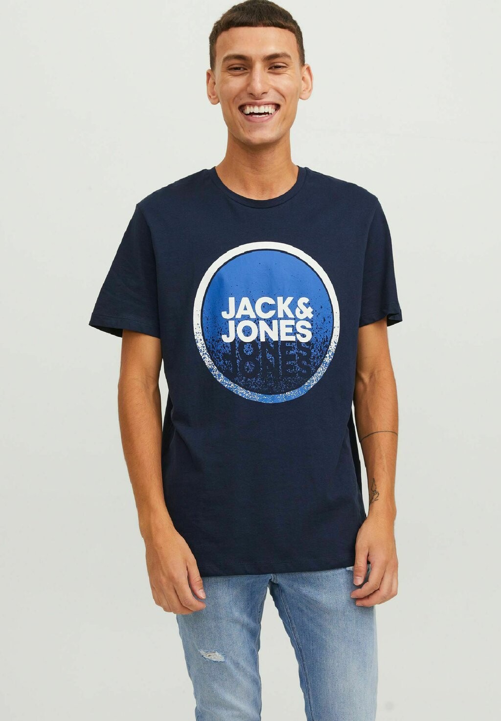 

Футболка с принтом Jack & Jones, синий