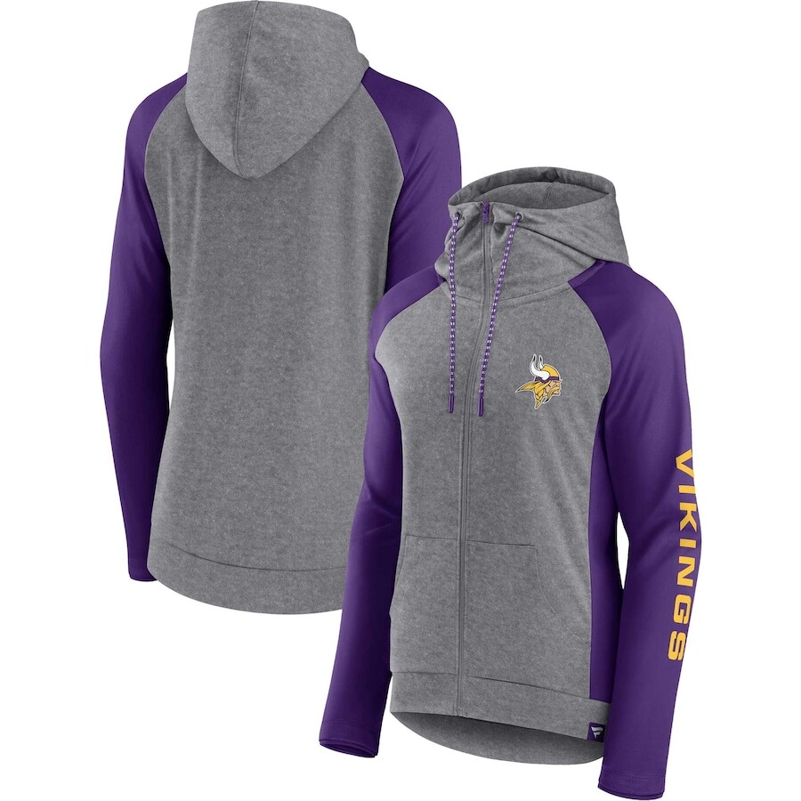 

Толстовка на молнии Fanatics Branded Minnesota Vikings, серый