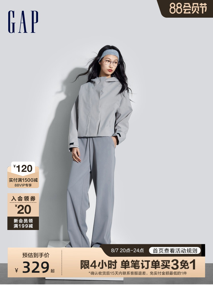 

Куртка женская Gap на липучке, серый