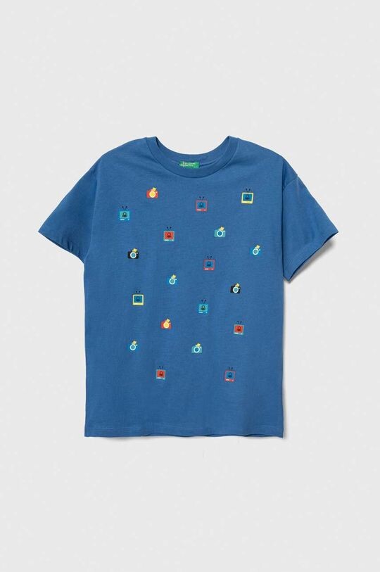 

United Colors of Benetton Детская хлопковая футболка, синий