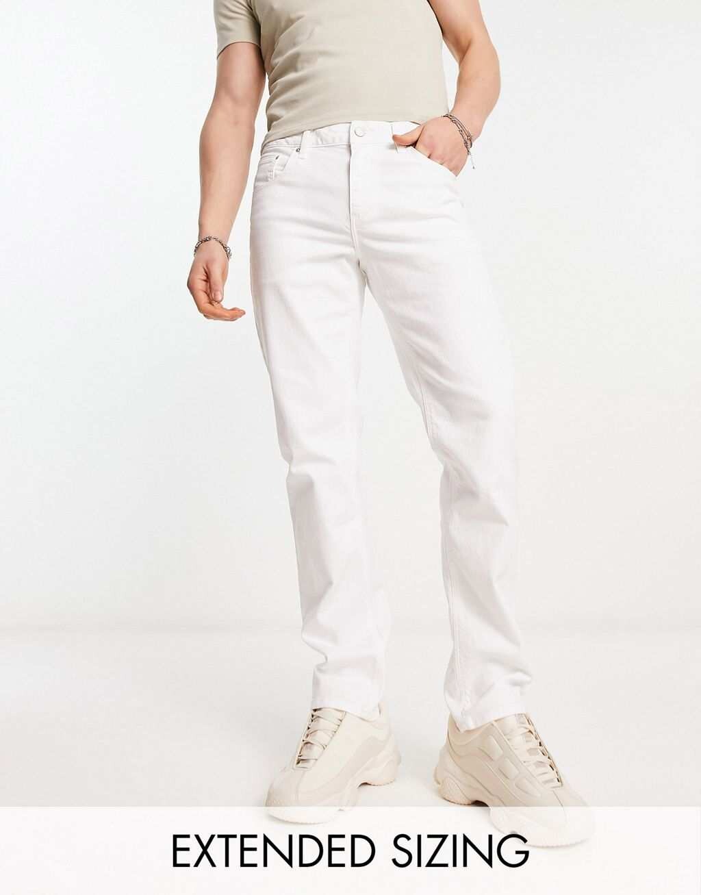 

Белые узкие джинсы ASOS DESIGN
