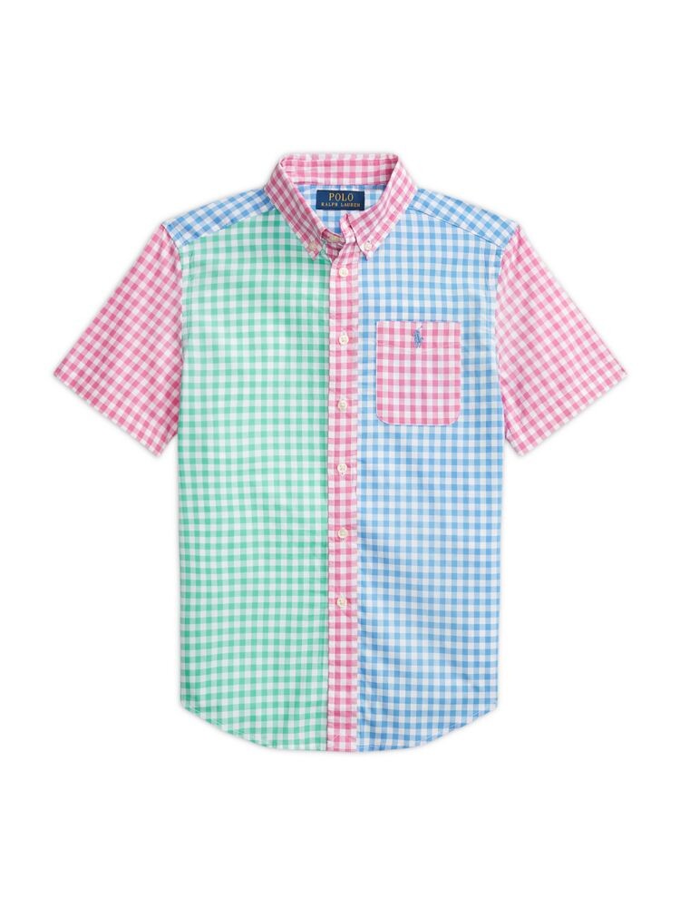 

Рубашка в клетку с воротником на пуговицах для мальчика Polo Ralph Lauren, цвет Green Multi