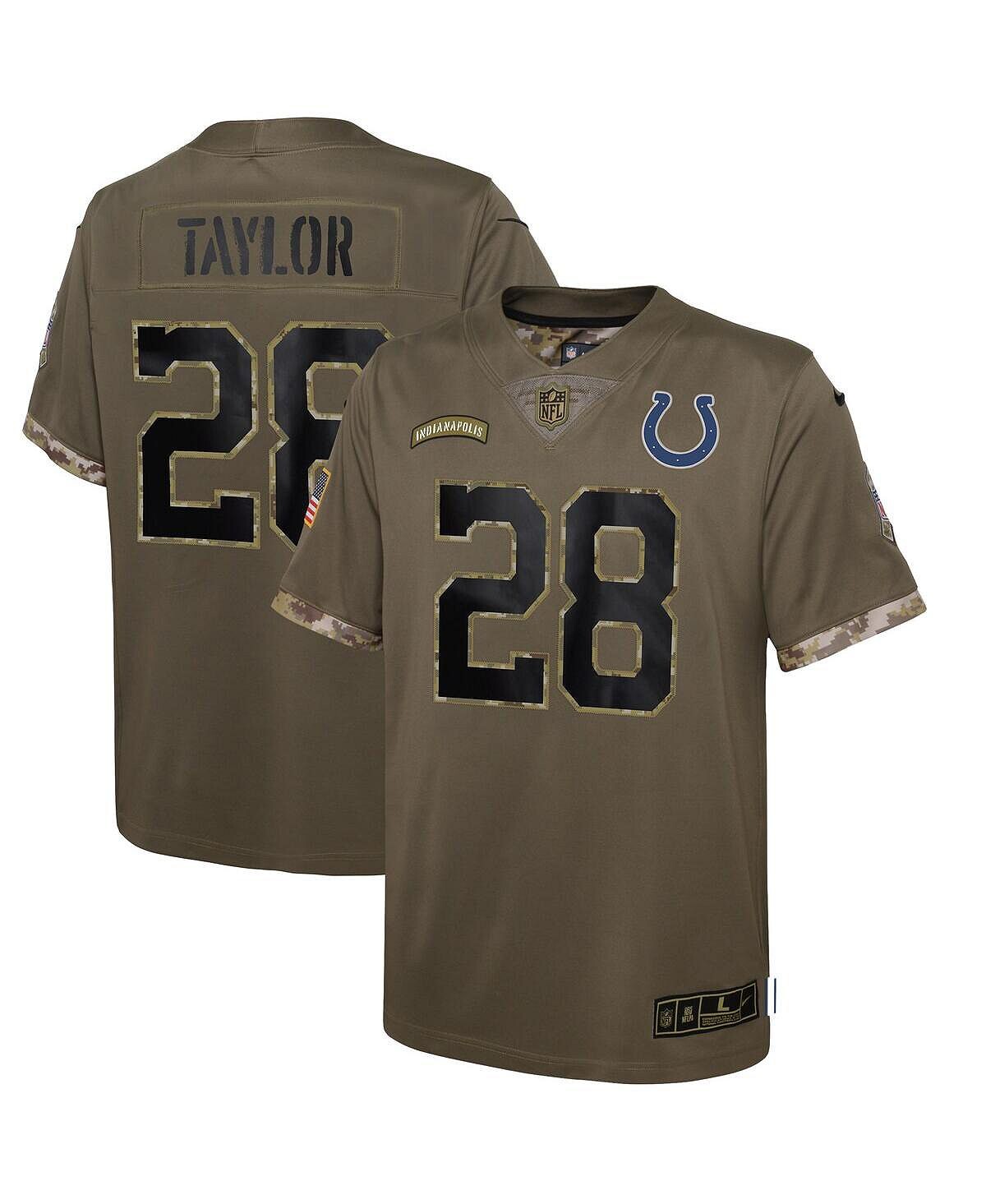 

Джерси Big Boys Джонатана Тейлора Олив Индианаполис Кольтс 2022 Salute To Service Player Limited Nike