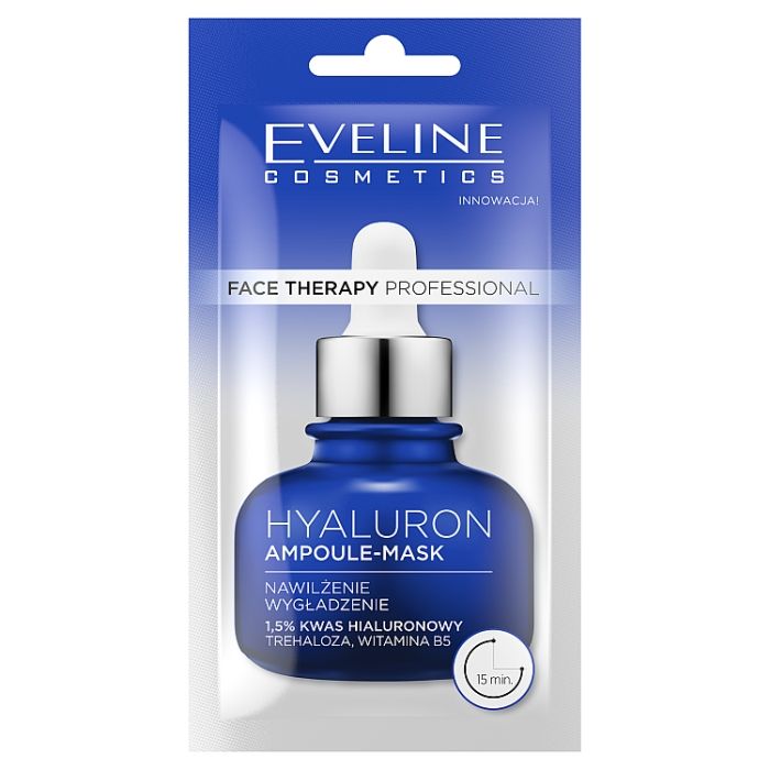 Eveline Face Therapy Professional Ampoule-Mask Hyaluron медицинская маска, 8 ml уход за лицом eveline маска для лица hyaluron ampoule mask face therapy professional