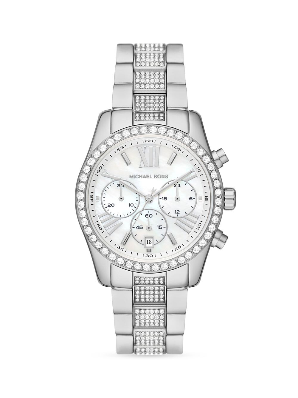 

Часы Lexington с браслетом из нержавеющей стали и хрусталя Michael Kors