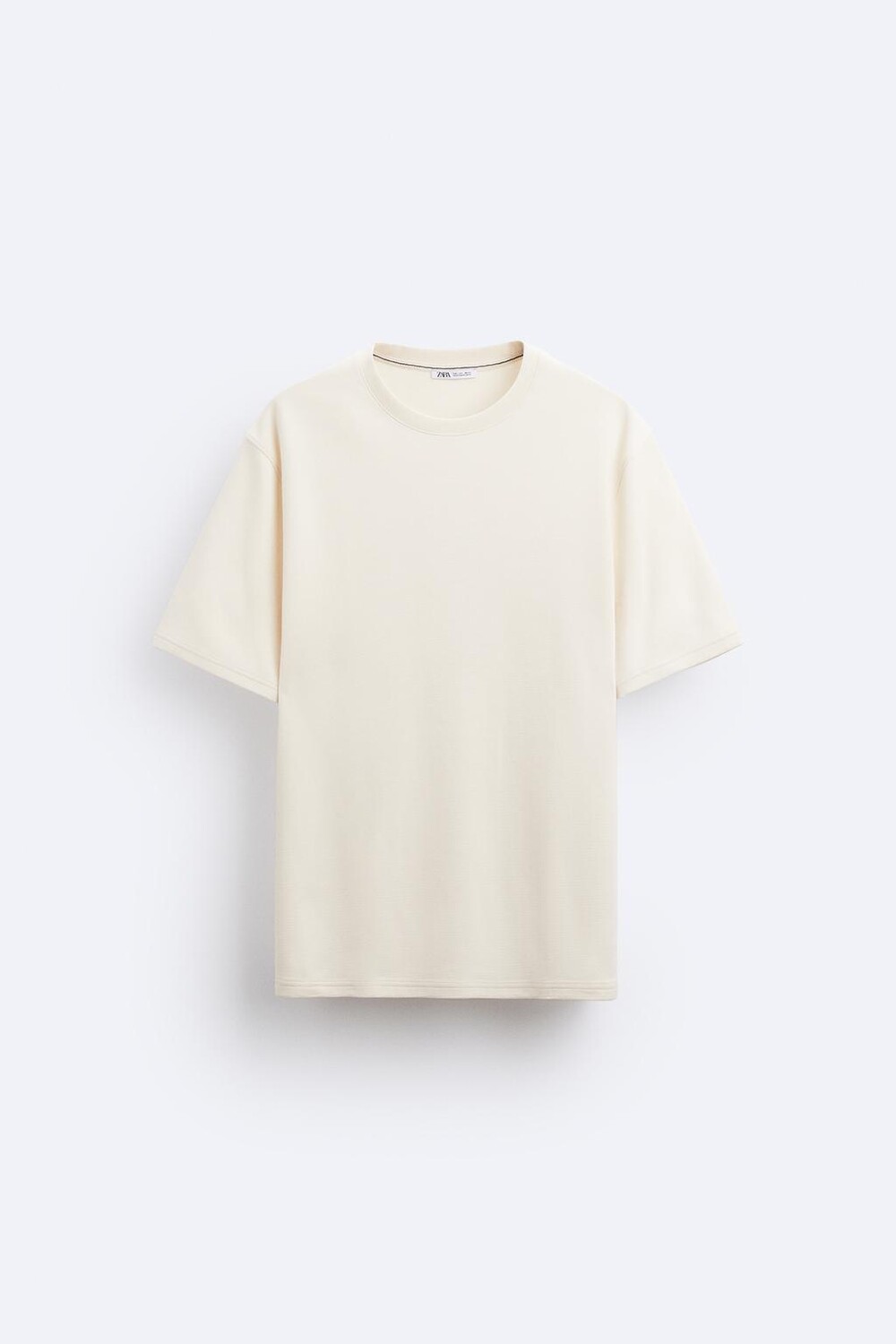 

Текстурированная футболка ZARA, белый