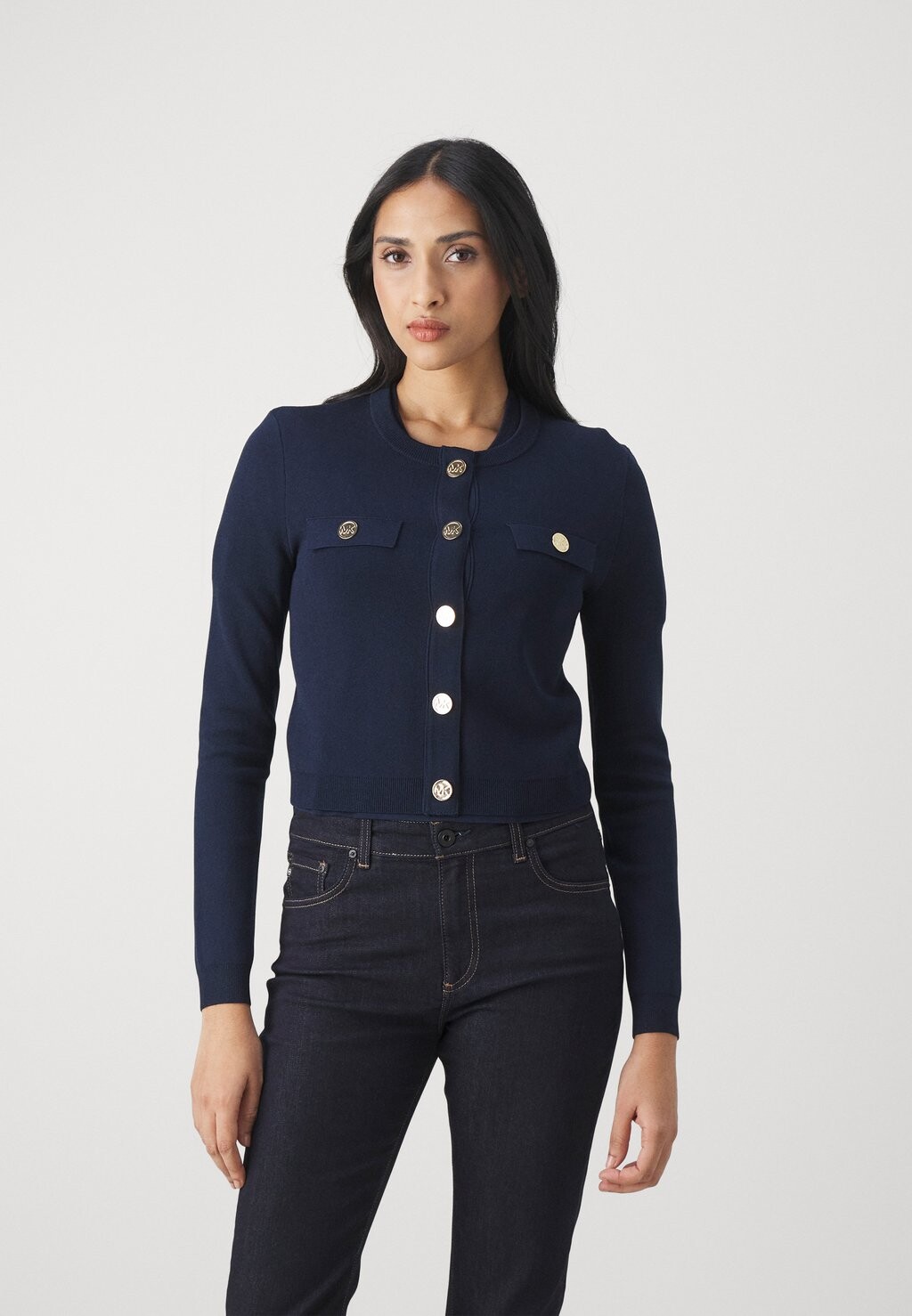 

Кардиган MICHAEL Michael Kors ECO SNAP CROP, темно-синий