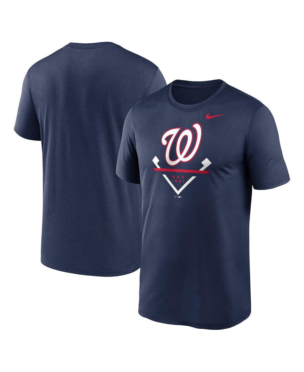 

Мужская темно-синяя футболка Washington Nationals Icon Legend Nike, Синий