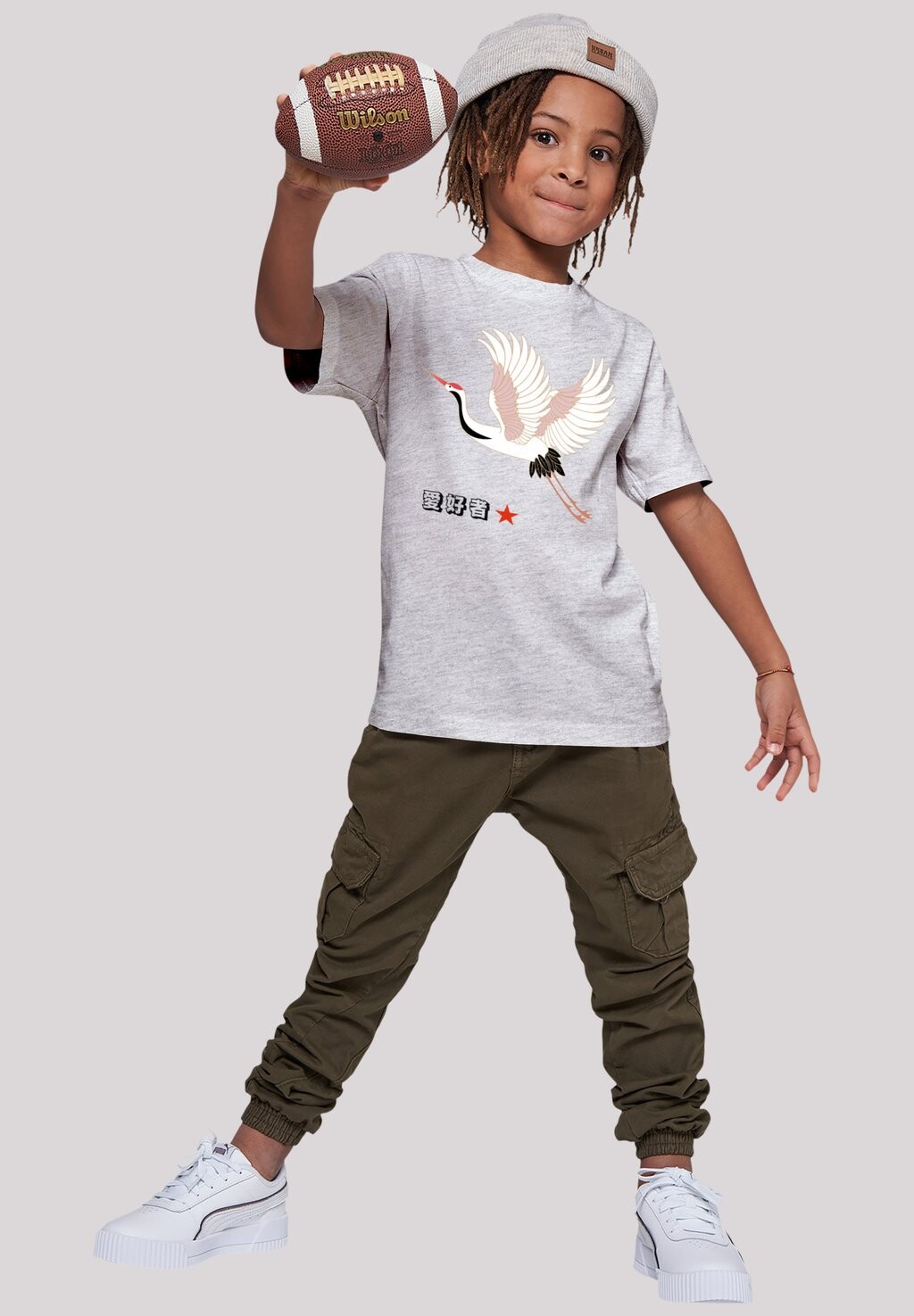 

Футболка с принтом KRANICH JAPAN F4NT4STIC, цвет heather grey