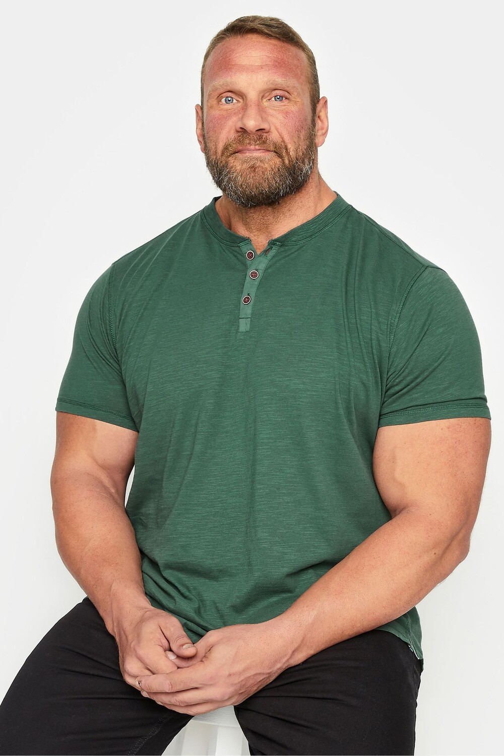 

Футболка Хенли Badrhino Big & Tall, зеленый