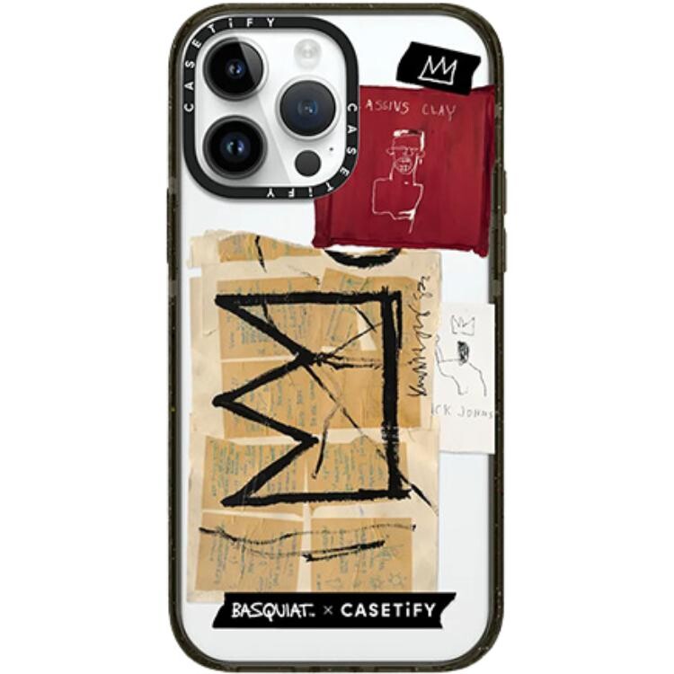 

CASETIFY Чехол для телефона, Transparent - black frame