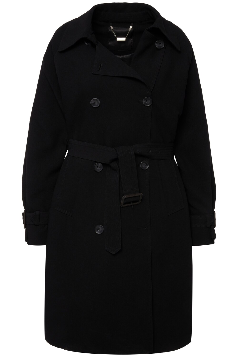 Межсезонное пальто Ulla Popken, черный межсезонное пальто ulla popken пестрый коричневый