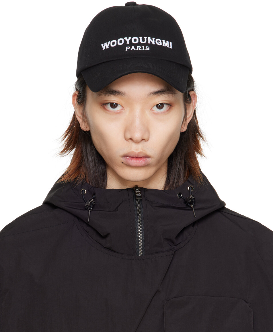 

Черная бейсболка с вышивкой Wooyoungmi, цвет Black