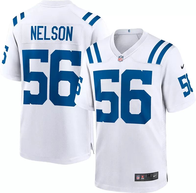 Мужская белая игровая майка Nike Indianapolis Colts Quenton Nelson #56