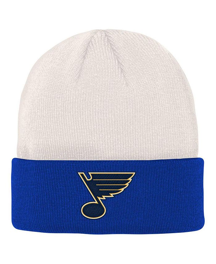цена Кремово-синяя вязаная шапка с манжетами и логотипом St. Louis Blues для больших мальчиков и девочек Outerstuff, слоновая кость/кремовый