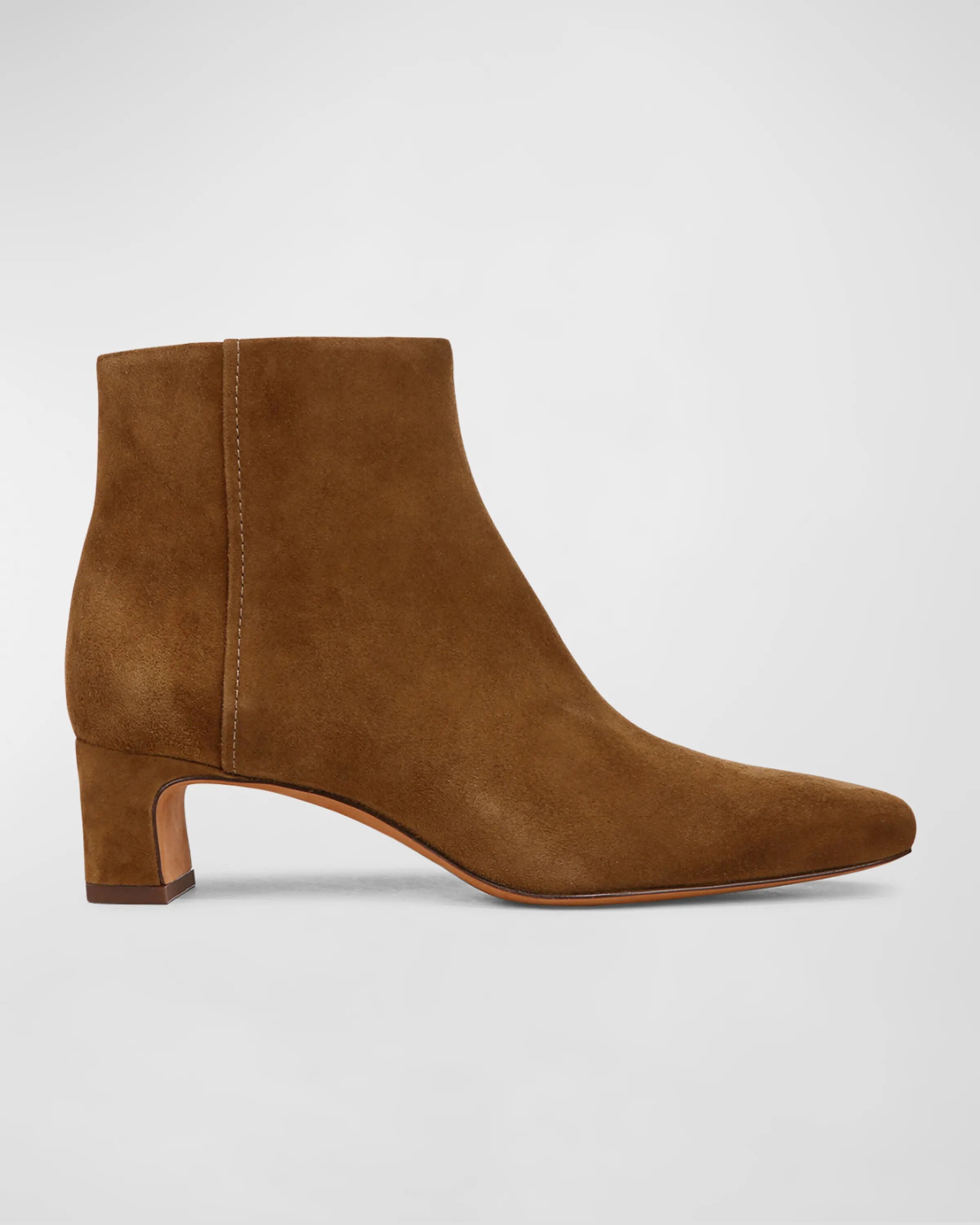 

Замшевые ботильоны Silvana на молнии Vince, цвет Elm Wood Brown Suede