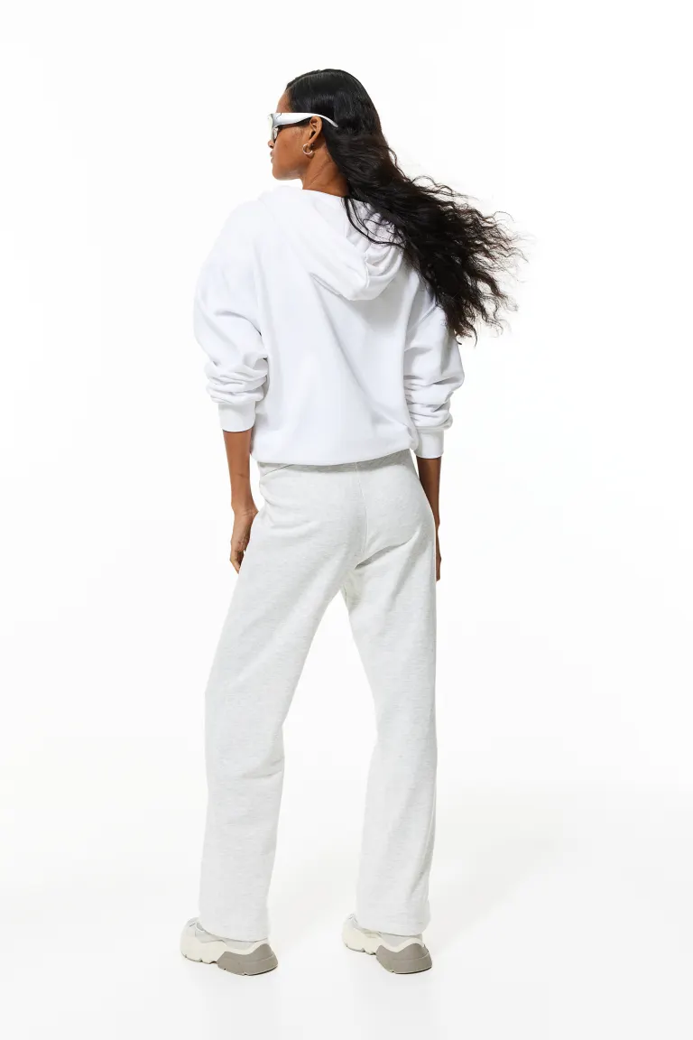 Прямые свободные брюки H&M, серый
