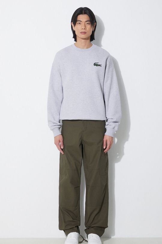 

Хлопковая толстовка Lacoste, серый