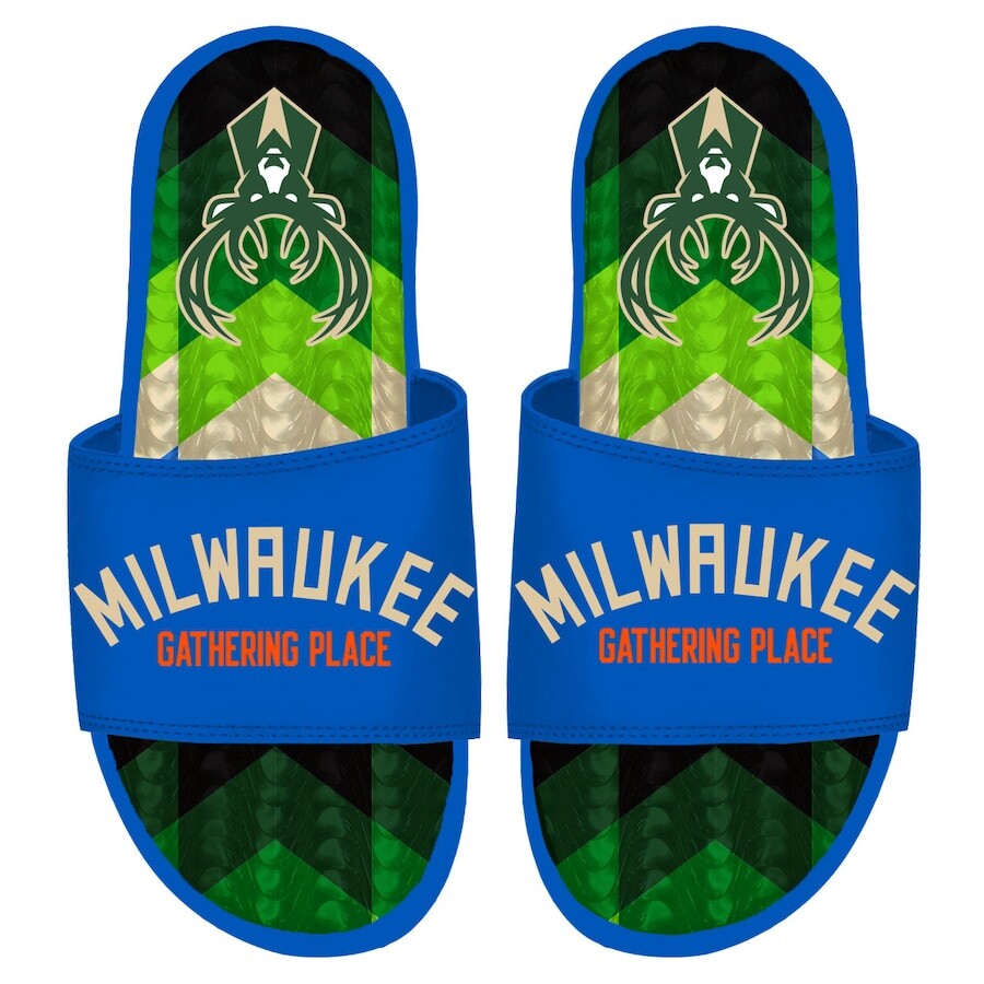 

Шлепанцы ISlide Milwaukee Bucks, роял