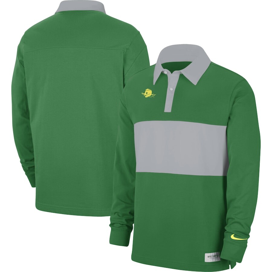 

Поло с длинным рукавом Nike Oregon Ducks, зеленый