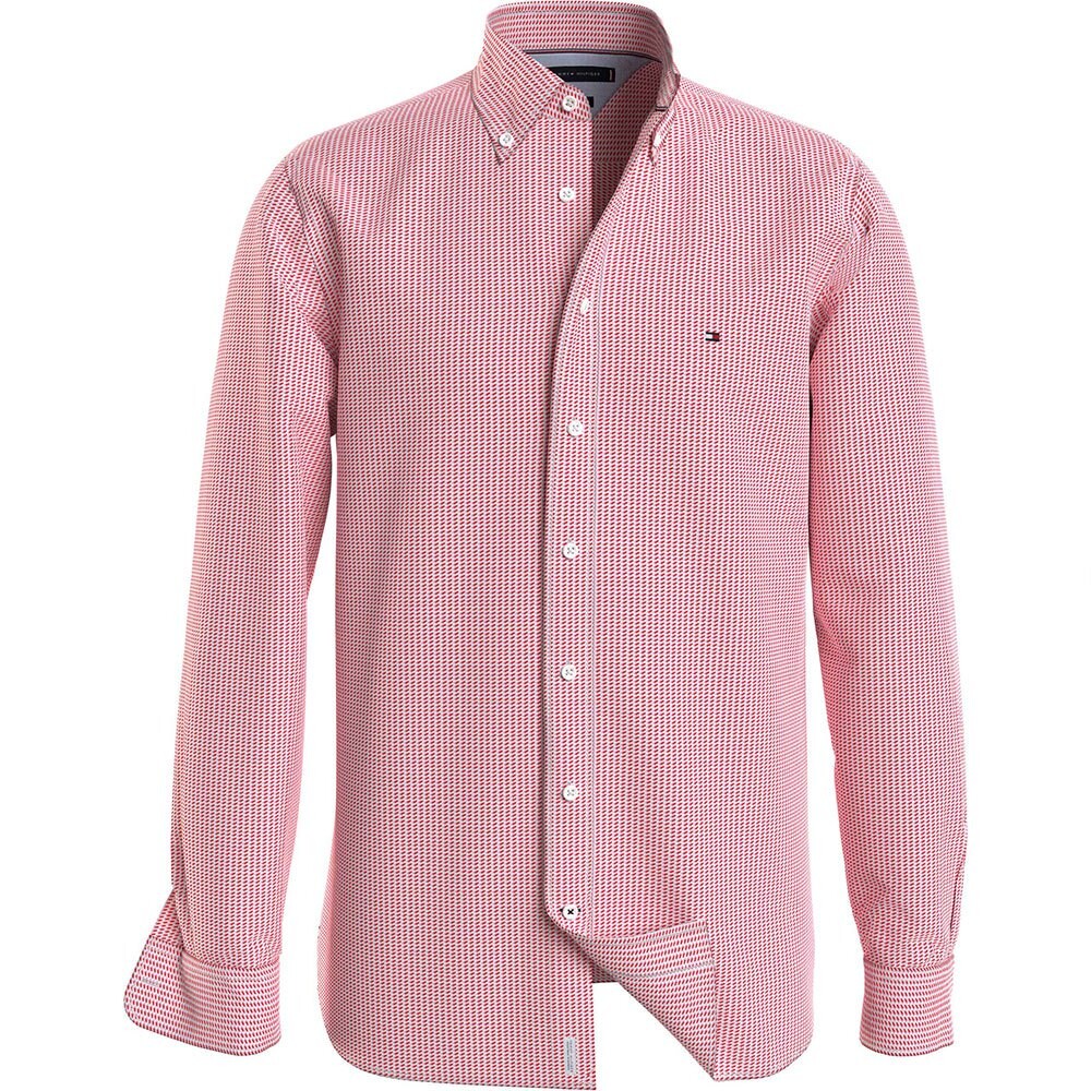 

Рубашка с длинным рукавом Tommy Hilfiger Natural Soft Flex Print Rf, розовый