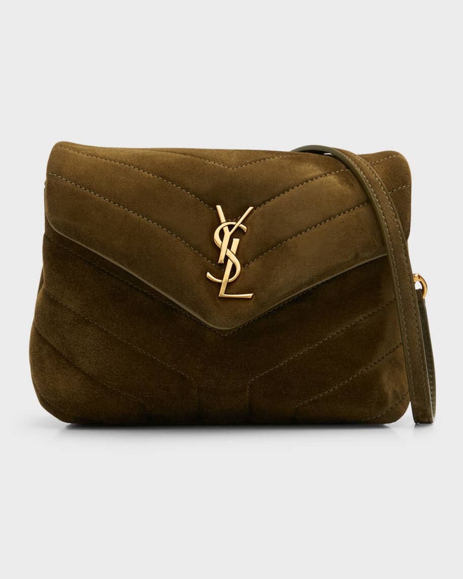 

Стеганая замшевая сумка через плечо Loulou Toy Saint Laurent