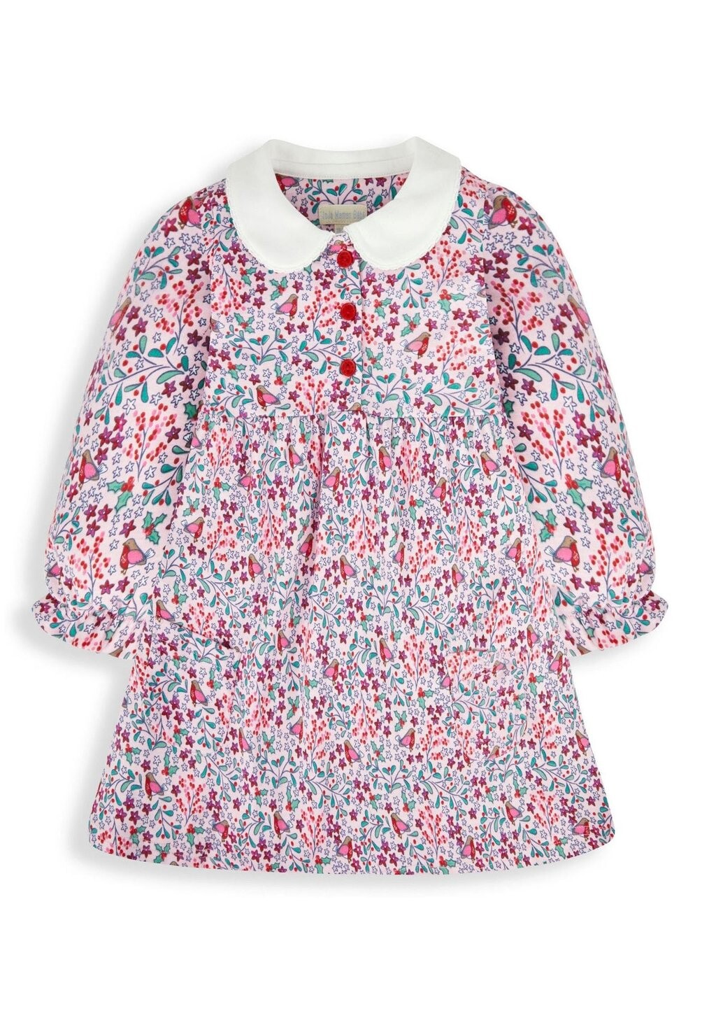 

Платье летнее Pretty Robin Print Peter Pan JoJo Maman Bébé, розовый