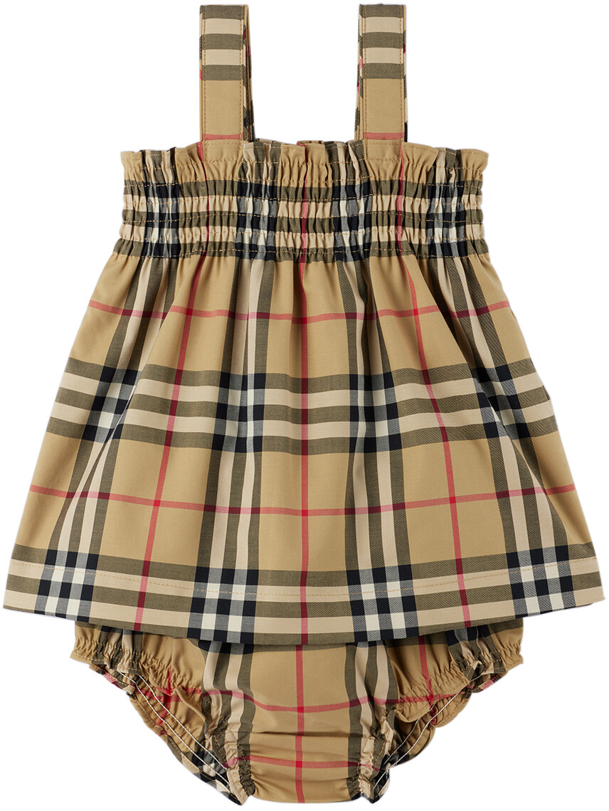 

Baby Beige Vintage Check Платье и шаровары Archive бежевый Burberry