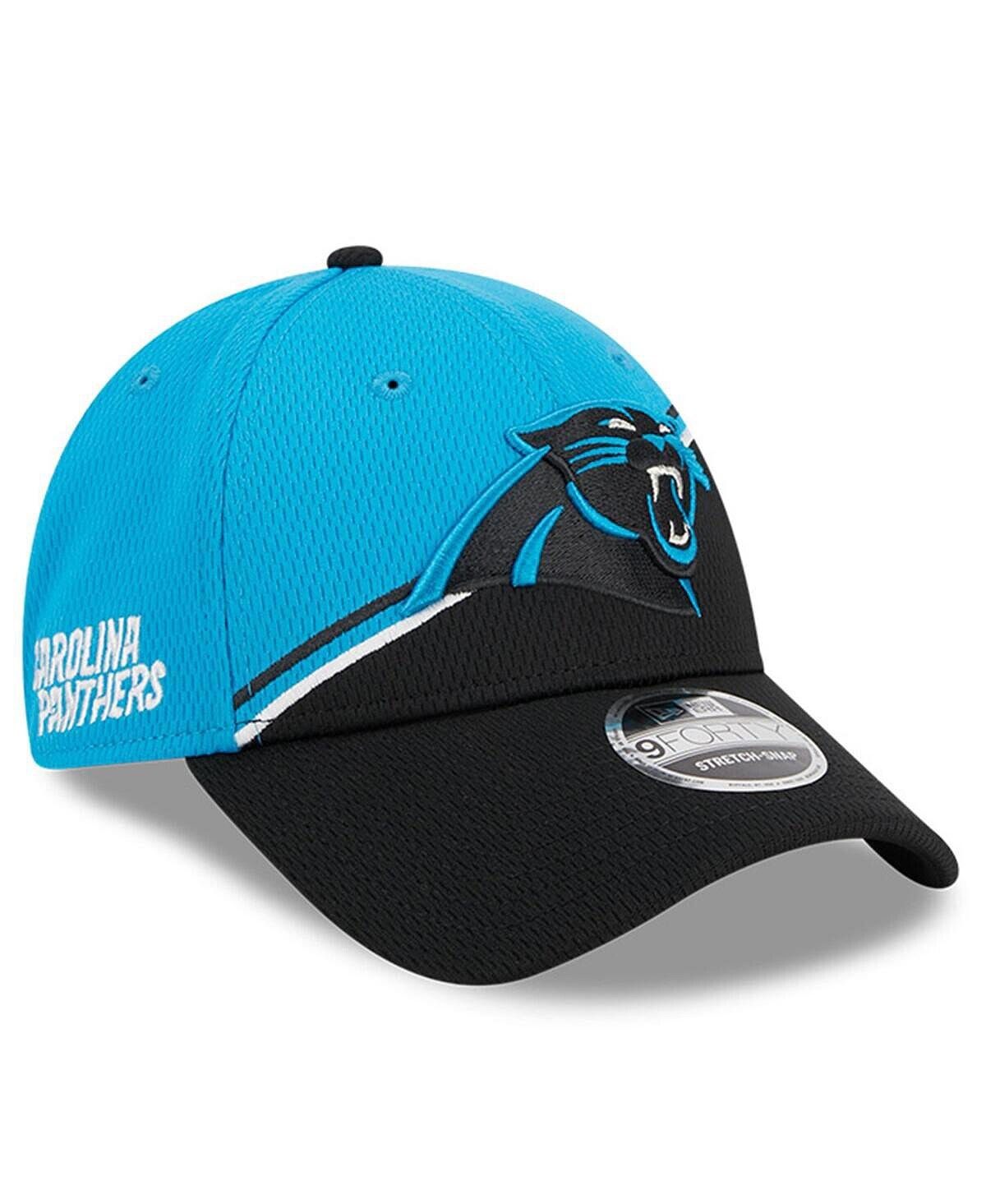 

Мужская синяя, черная регулируемая кепка Carolina Panthers 2023 Sideline 9FORTY New Era