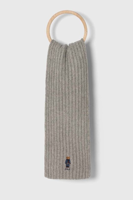 

Шерстяной шарф Polo Ralph Lauren, серый