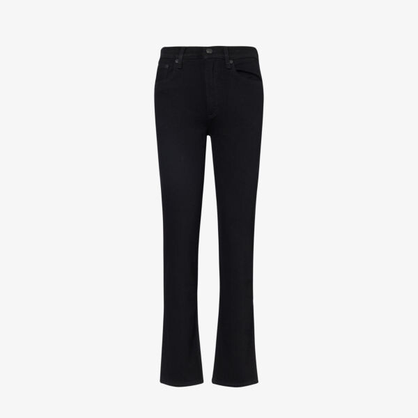 

Прямые джинсы wren из эластичного денима с высокой посадкой Rag & Bone, черный