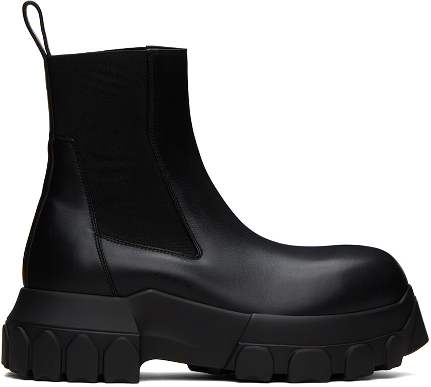 

Черные тракторные ботинки Beatle Bozo Rick Owens, Черный
