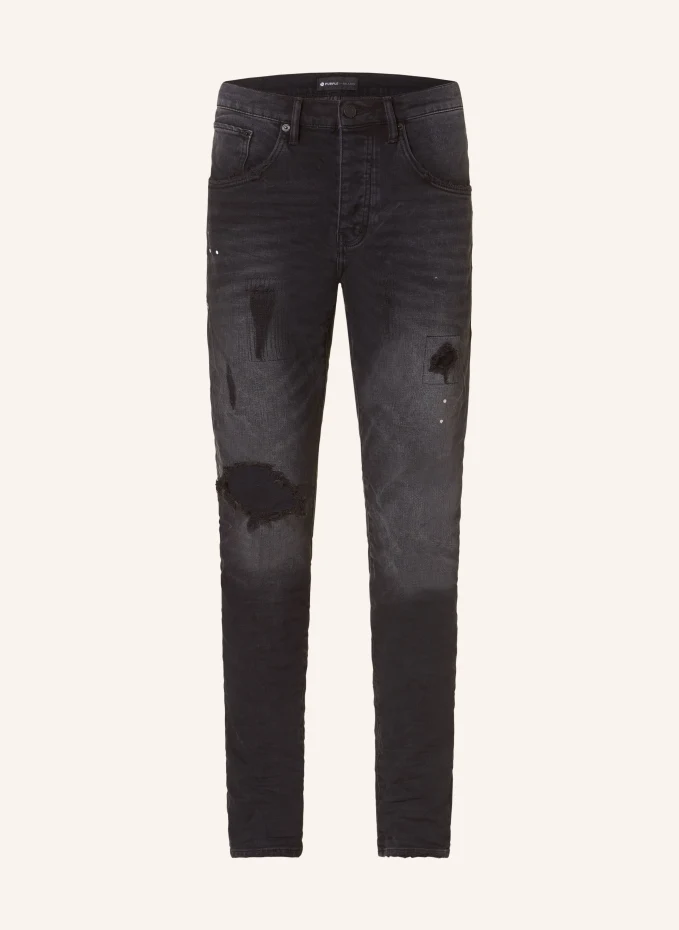 Разрушенные джинсы узкого кроя p002 Purple Brand, черный
