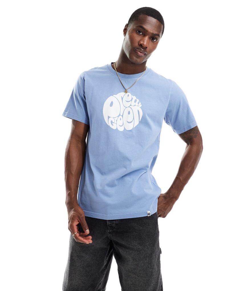 

Синяя футболка с логотипом Pretty Green Gillespie