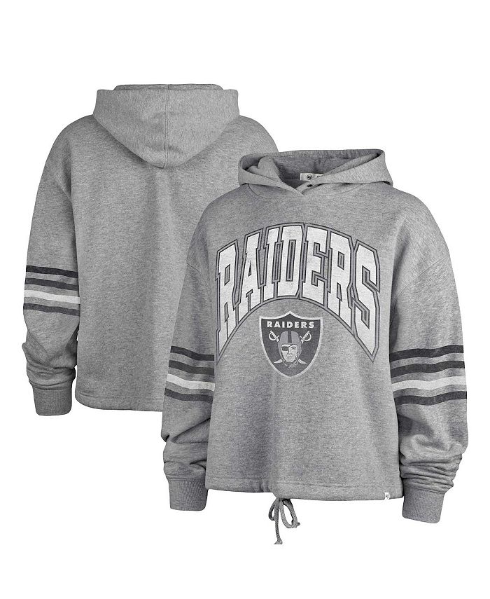 

Женский пуловер с капюшоном Heather Grey Las Vegas Raiders Upland Bennett '47 Brand, серый