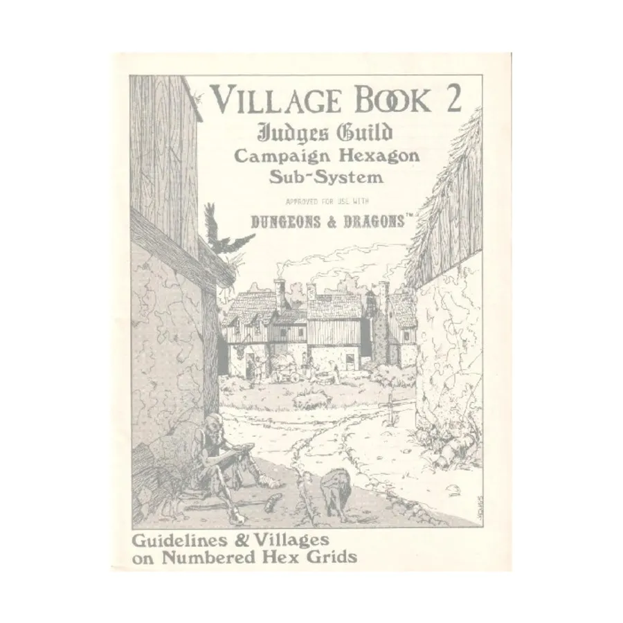 

Village Book #2 (4th Printing), Dungeons & Dragons Fantasy Supplements - Maps (Judges Guild), мягкая обложка
