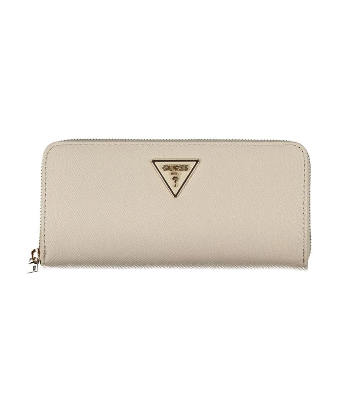 

Кошелек с несколькими отделениями и съемной ручкой Guess, бежевый