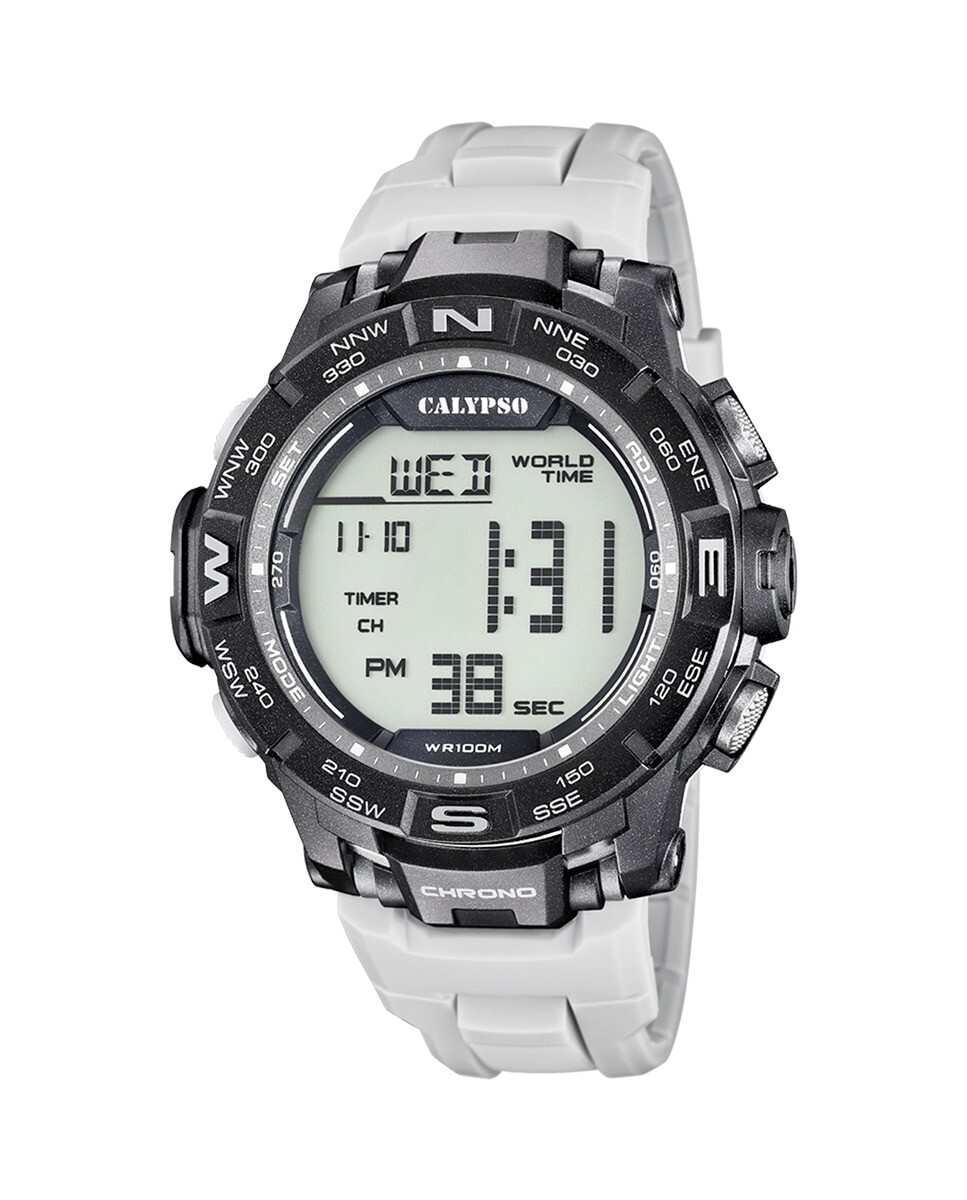 

K5816/3 Digital For Man серые резиновые мужские часы Calypso, серый