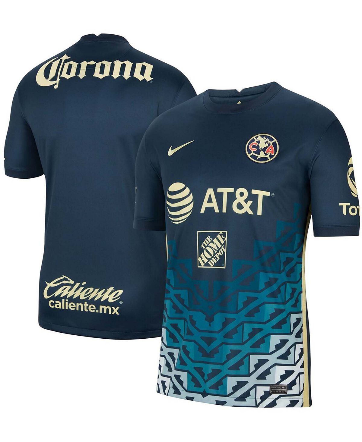 

Мужская футболка Navy Club America 2021/22, реплика стадиона Away Breathe Stadium Nike